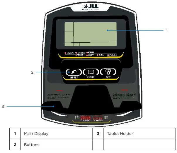 JLL Fitness Recumbent Bike - MONITOR CONFIGURATION