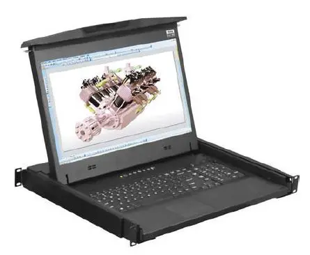 CyberView-F1417-1U-Ultra-Short-Depth-LCD-Console-Drawer-1