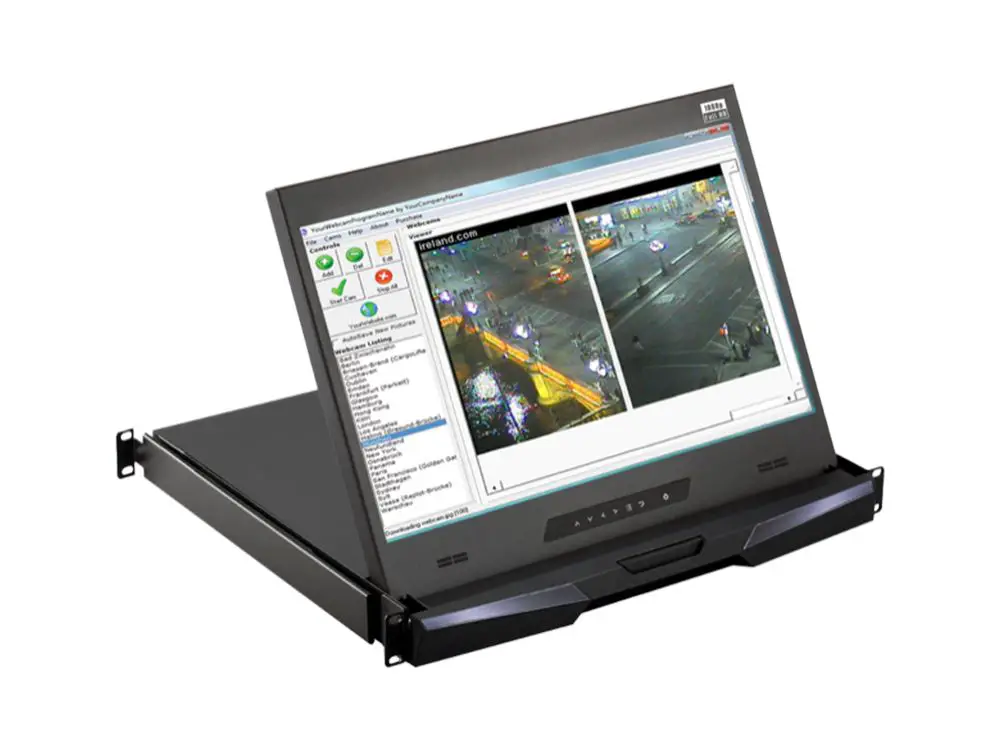 CyberView-F1417-1U-Ultra-Short-Depth-LCD-Console-Drawer