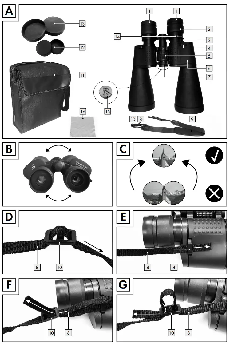 BRAUN Zoom Binoculars - parts