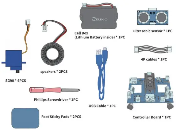 ELEGOO Penguin Bot Biped Robot Kit - 2