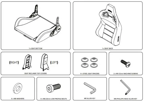 next level ERS1 Seat Racing Simulator Cockpit - figure 1