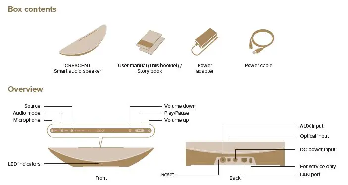 cleer Crescent Smart Audio Speaker fig 1