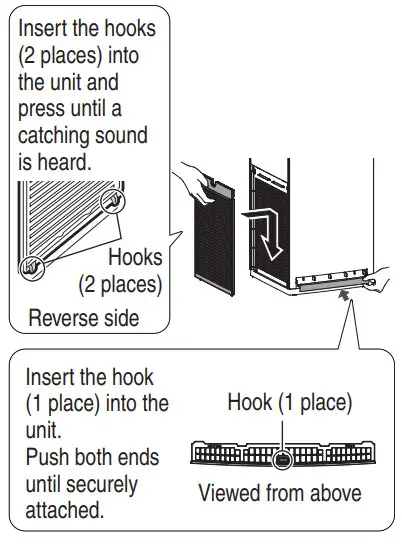 DAIKIN MC30YPVM Air Purifier - Attaching