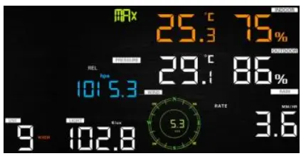 PEREL WC224 WiFi Weather Station with Outdoor Unit User Manual - Max Min Mode