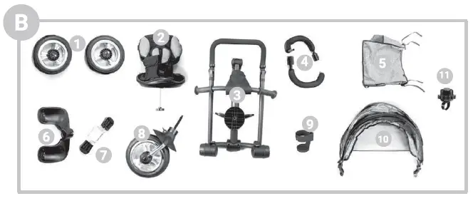 OSTWAY-BB5660-Toddler-Tricycle-Stroller- fig 2