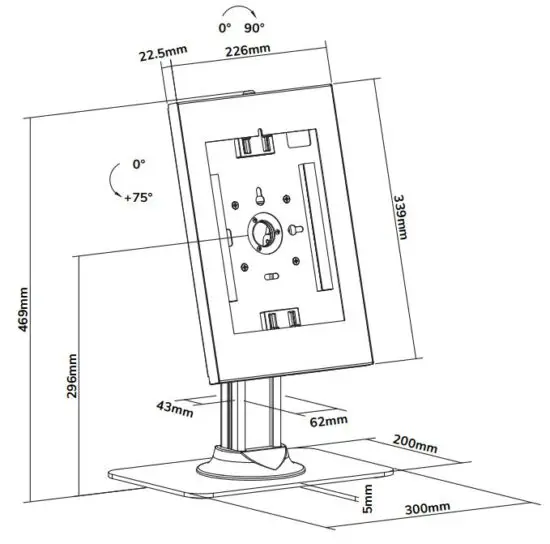 Neomounts DS15-650WH1 Tablet Stand