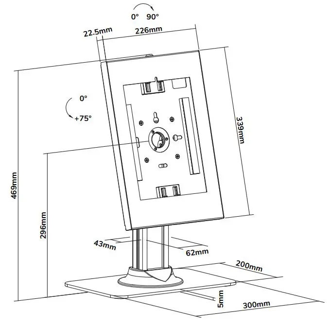 Neomounts Ds15-650wh1 Tablet Stand Instruction Manual