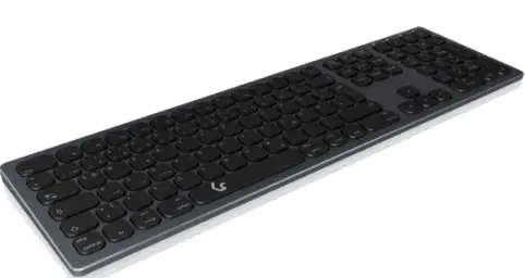 KeySonic KSK-8023BTRF Full-Size Bluetooth and RF Keyboard for Windows macOS and Android-fig1