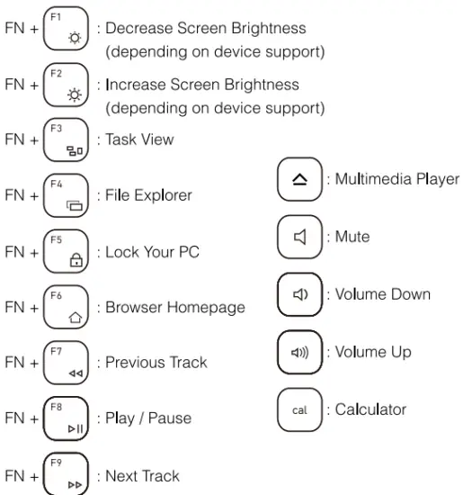 KeySonic KSK-8023BTRF Full-Size Bluetooth and RF Keyboard for Windows macOS and Android-fig8