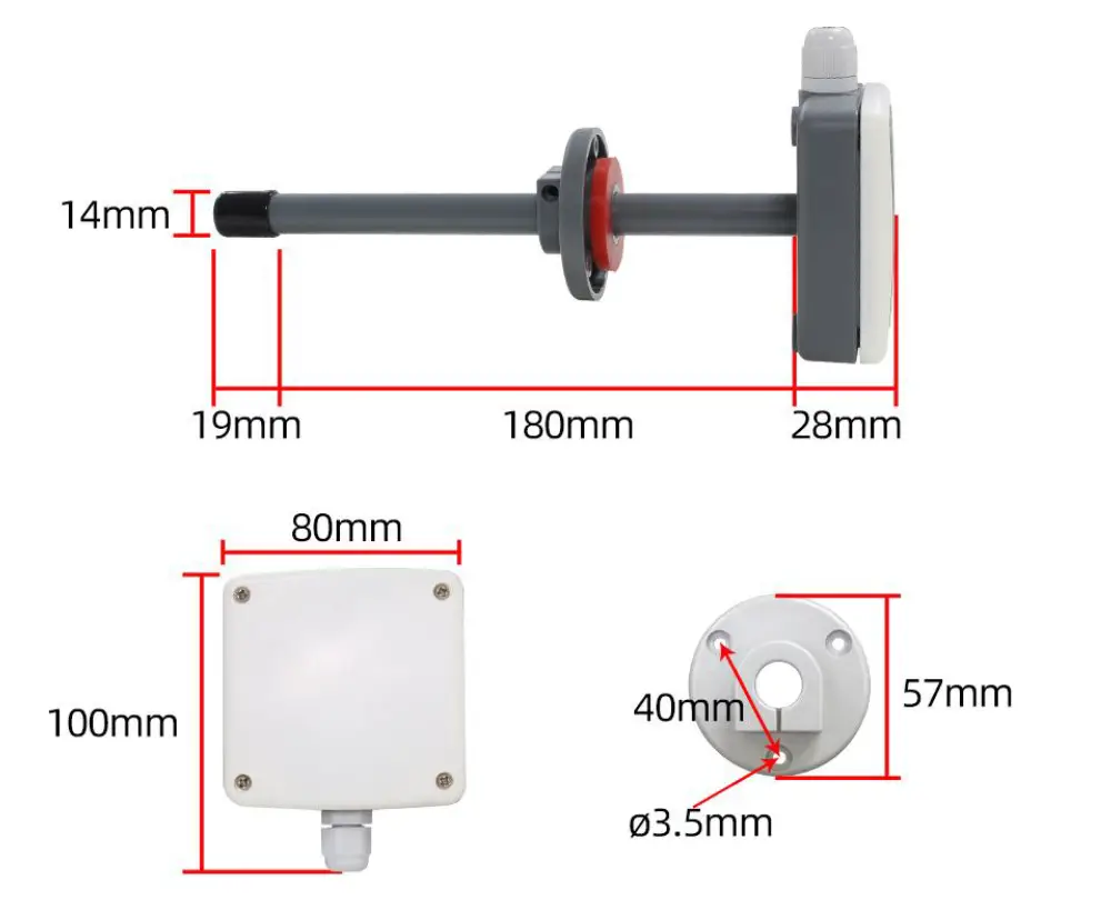 SONBEST SM3788B RS485 Breeze Wide Range Pipeline Wind Speed Sensorvideo fig 1