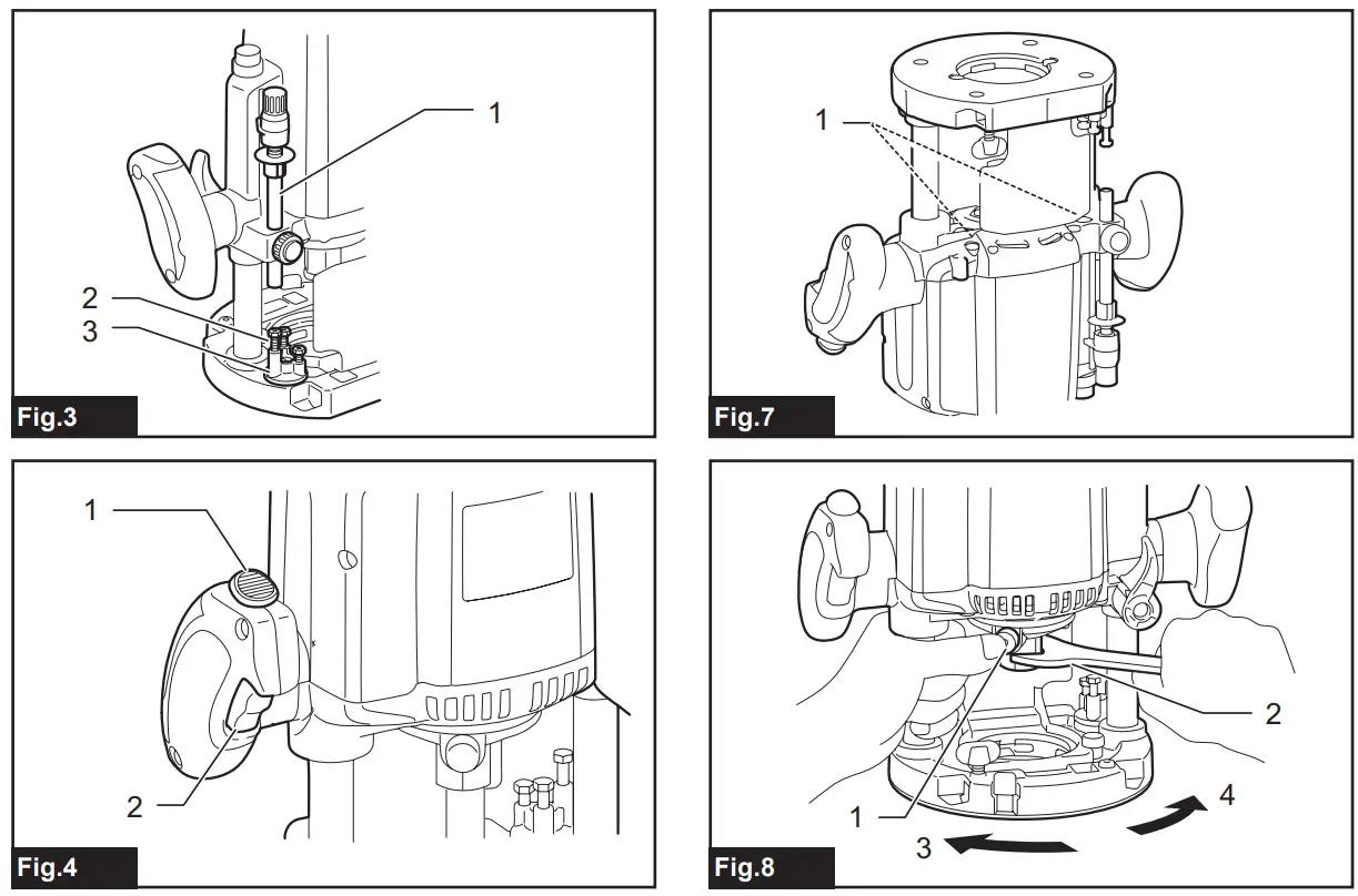 makita RP1802 1850 W Electric Routers - Fig 2