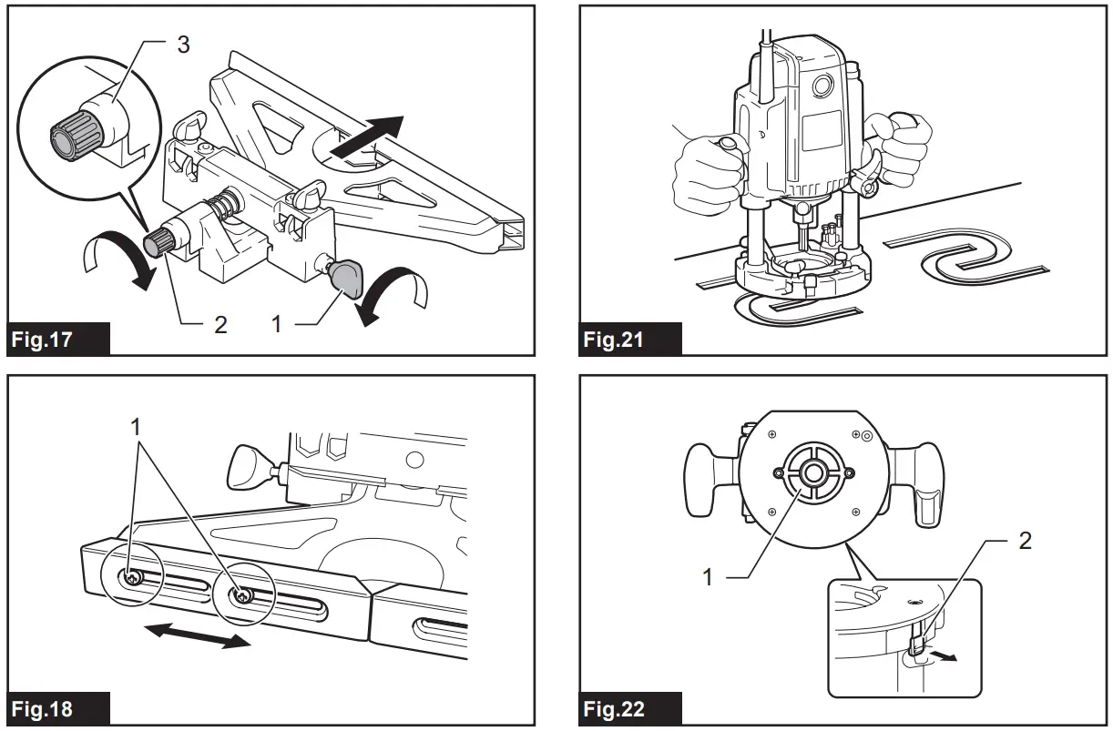 makita RP1802 1850 W Electric Routers - Fig 5