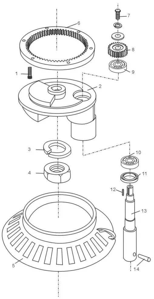 AVANTCO MX10 Gear Driven 10 Quart Commercial Mixer - FIGURE 9