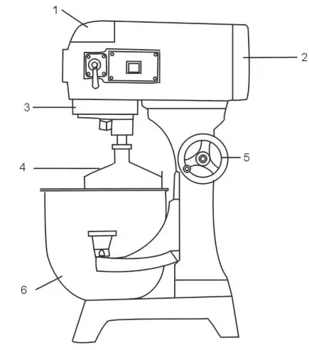 AVANTCO MX10 Gear Driven 10 Quart Commercial Mixer - fig