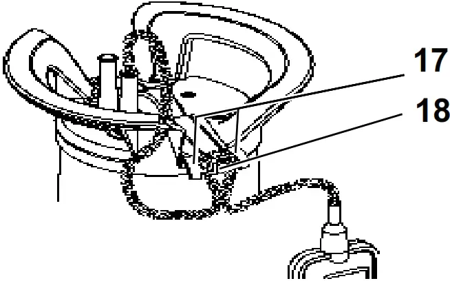 metabo TP 6600 Clear Water Submersible Pump - cable holder