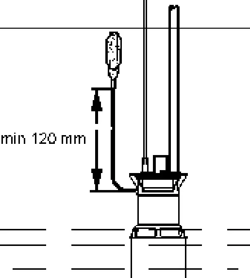 metabo TP 6600 Clear Water Submersible Pump - separation distance