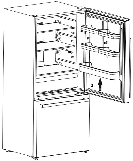 Hisense RB17A2CSE 17 0 cu ft Counter Depth Bottom Mount Refrigerator- FIG11