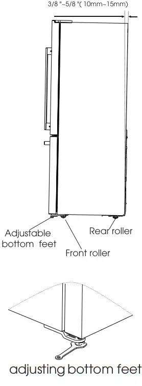 Hisense RB17A2CSE 17 0 cu ft Counter Depth Bottom Mount Refrigerator- FIG5