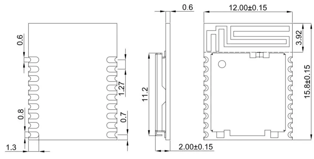 MINEW MS46SF11 Low Energy Bluetooth Module - PCB Antenna 2