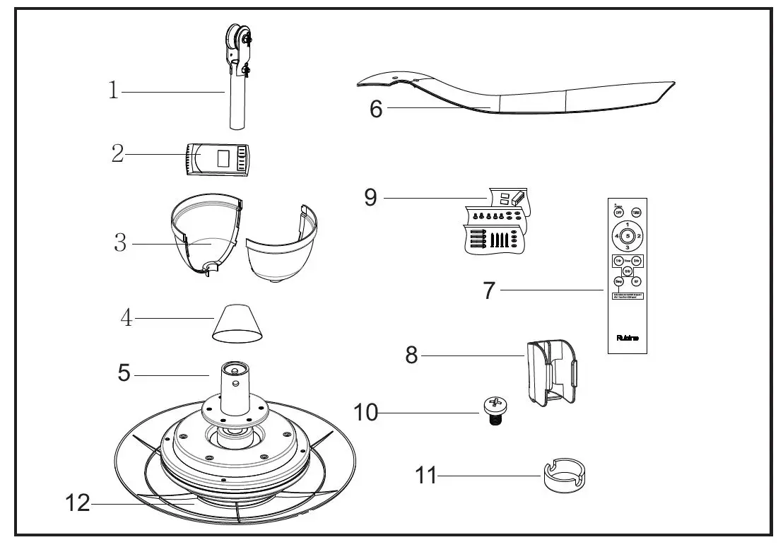 Rubine-RCF-FABIO52-3B-52-Inch-3-Blade-12-Speed-Turbo-Ceiling-Fan-fig-1