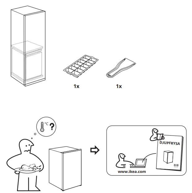IKEA-404.964.52-DJUPFRYSA-300-Integrated-Freezer-1