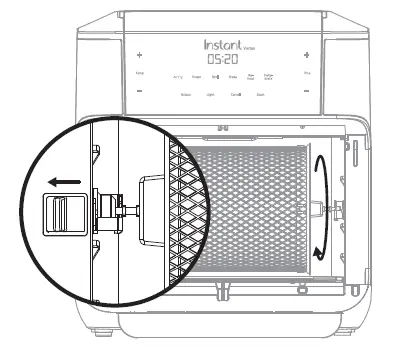 Release the rotisserie