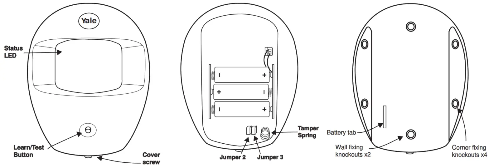 Yale EF PETPIR Easy Fit Alarm Accessory Pet PIR Motion Detectors