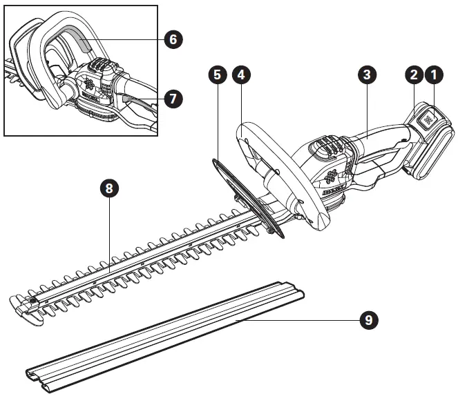 WORX WG261E Cordless Hedge Trimmer-1