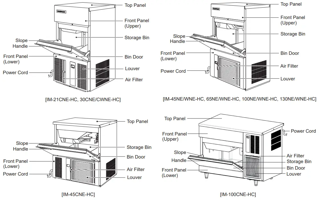 HOSHIZAKI-IM-100NE-HC-Hydrocarbon-Large-Cube-Ice-Maker-fig-1