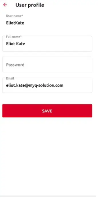 myQ Mobile Client App - Account