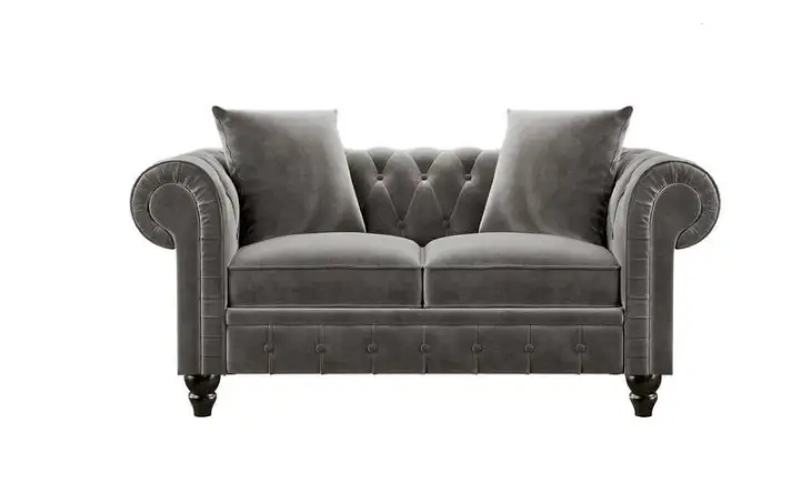 Homedepot Wyx-183g 33 Inch Wide Rolled Arm Sofa Chesterfield Button Velvet Upholstery One-seat Straight Sofa Roll Classic Sofa Instruction Manual