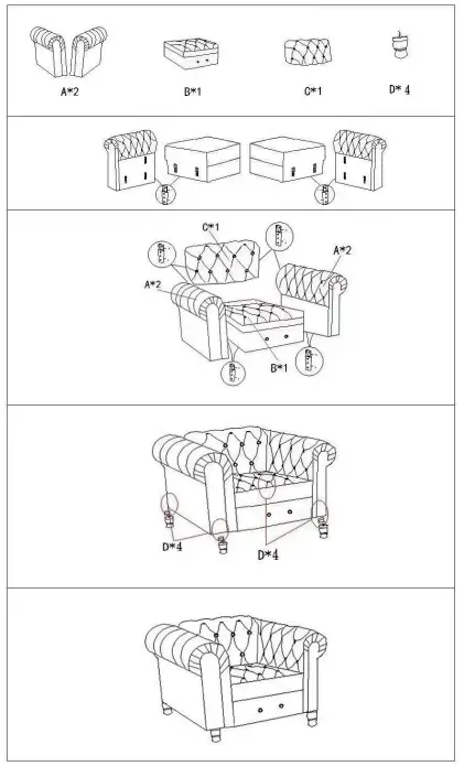 HOMEDEPOT-WYX-183G-33-Inch-Wide-Rolled-Arm-Sofa-fig-1