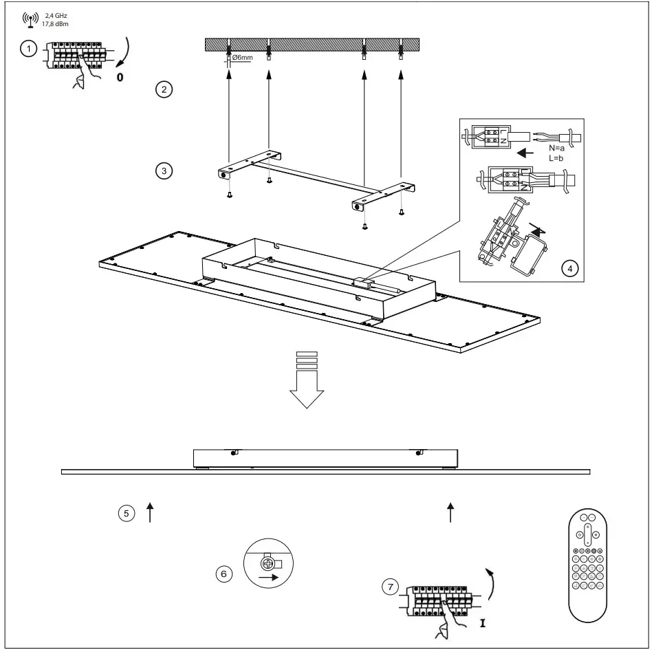 Leuchten Direkt 14682-16 LS-FLAT Ceiling Light LED 1