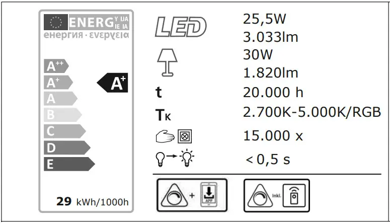 Leuchten Direkt 14682-16 LS-FLAT Ceiling Light LED