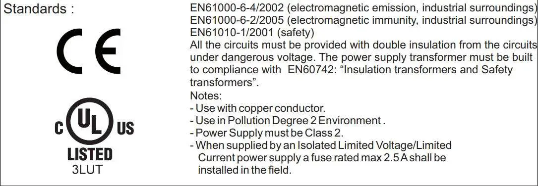 SENECA K109S Signal converter Instruction Manual - Technical Features