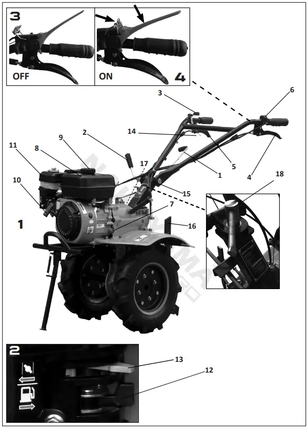 NAKAYAMA MB7005 Gasoline Cultivator-1