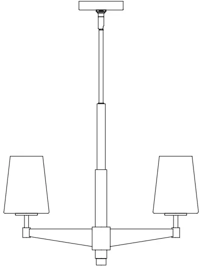 Hunter 19877 3 Light Chandelier-fig1
