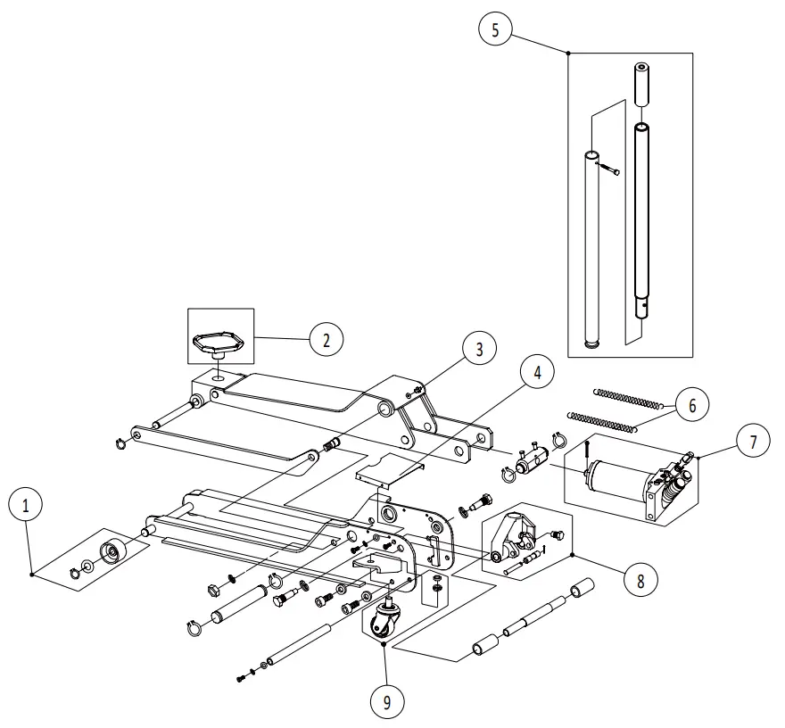 BRABER EQUIPMENT 3 Ton Hydraulic Floor Jack - fig 1