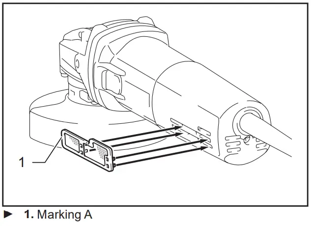 makita GA5080 Angle Grinder - Marking A