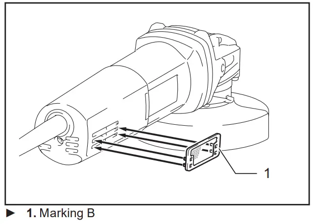 makita GA5080 Angle Grinder - Marking B