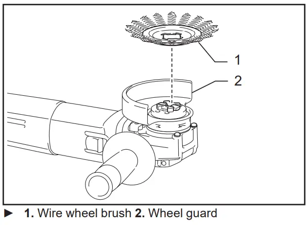 makita GA5080 Angle Grinder - Wheel guard1