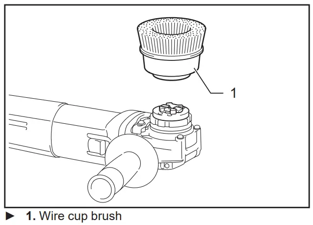 makita GA5080 Angle Grinder - Wire cup brush