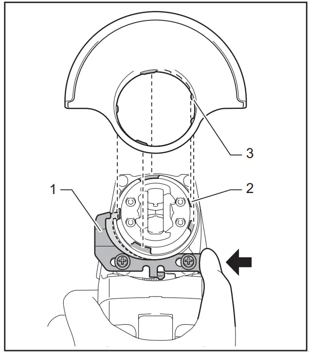 makita GA5080 Angle Grinder - bearing box