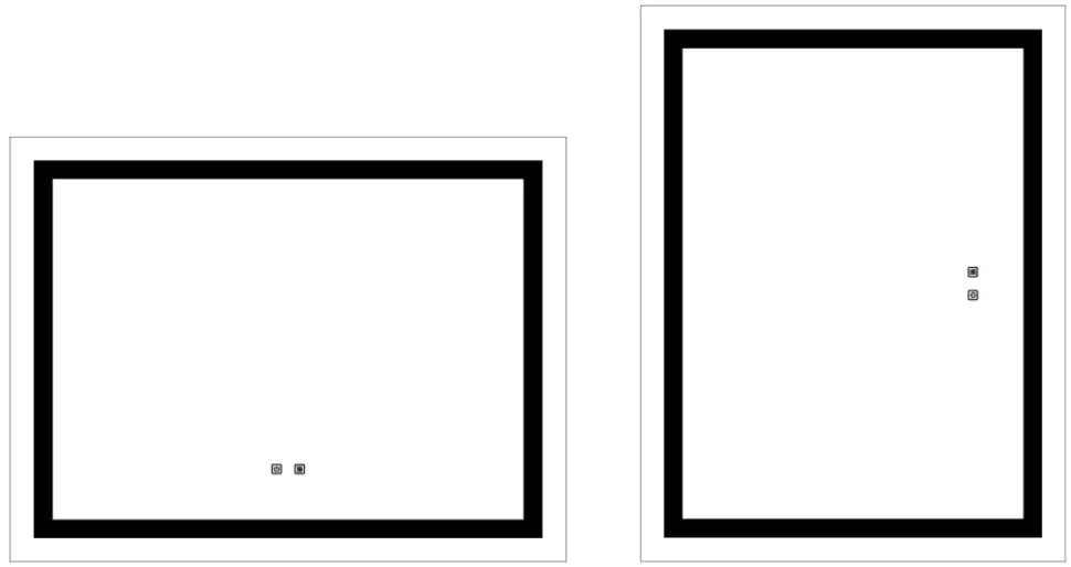 TUNUO SF-22S0301-36 Vertical Mount Bathroom Vanity Mirror