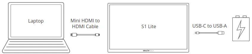 DRAGON TOUCH Portable Monitor S1 Lite - with HDMI Port