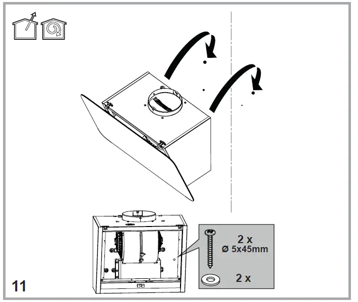 InDeSIT IHVP 65F LM K 60cm Chimney Cooker Hood fig 12