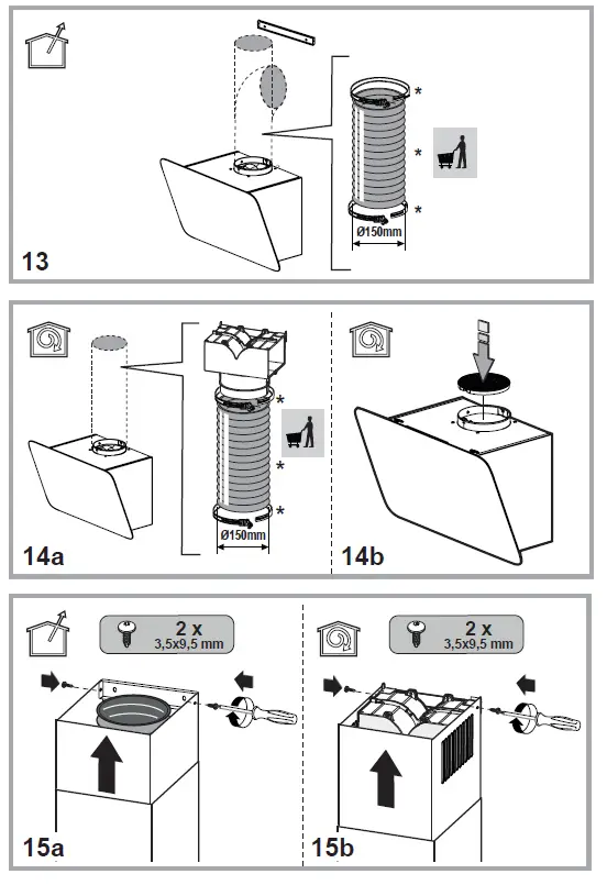 InDeSIT IHVP 65F LM K 60cm Chimney Cooker Hood fig 14