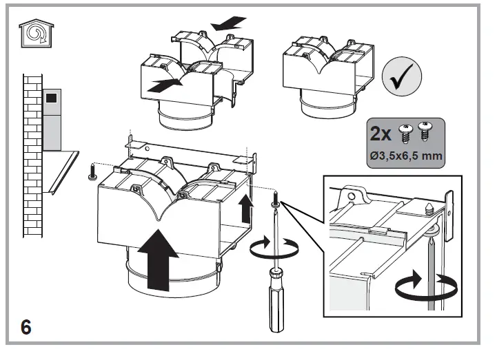 InDeSIT IHVP 65F LM K 60cm Chimney Cooker Hood fig 8