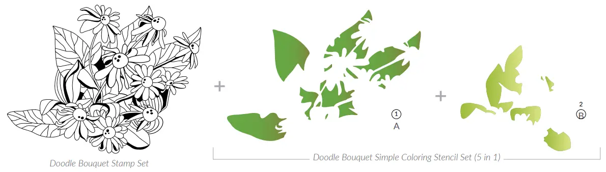 ALTENEW-ALT7450-Doodle-Bouquet-Stamp-and-Stencil-Set-FIG1